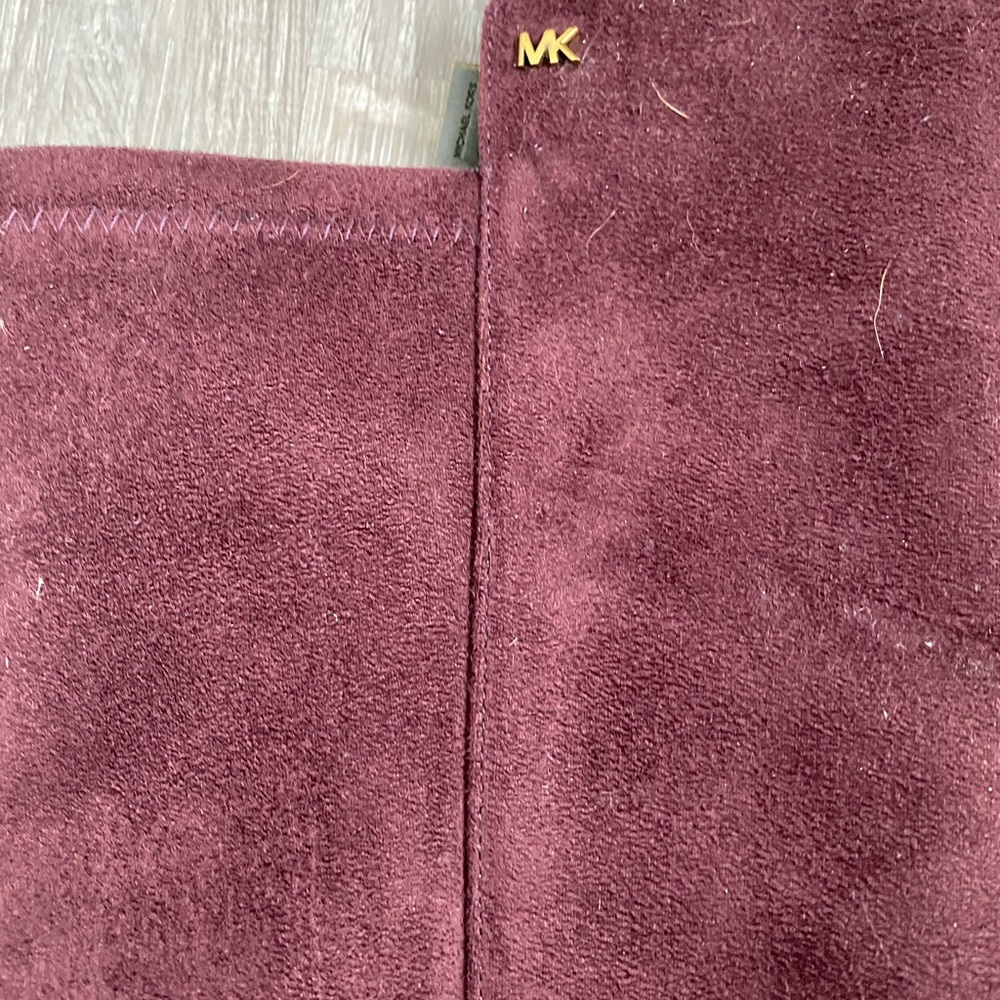 Michael Kors genuine Suede over the knee boots in rich burgundy - Picture 5 of 7